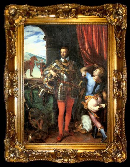 framed  CAMPI, Giulio Portrait of Ottavio Farnese, ta009-2